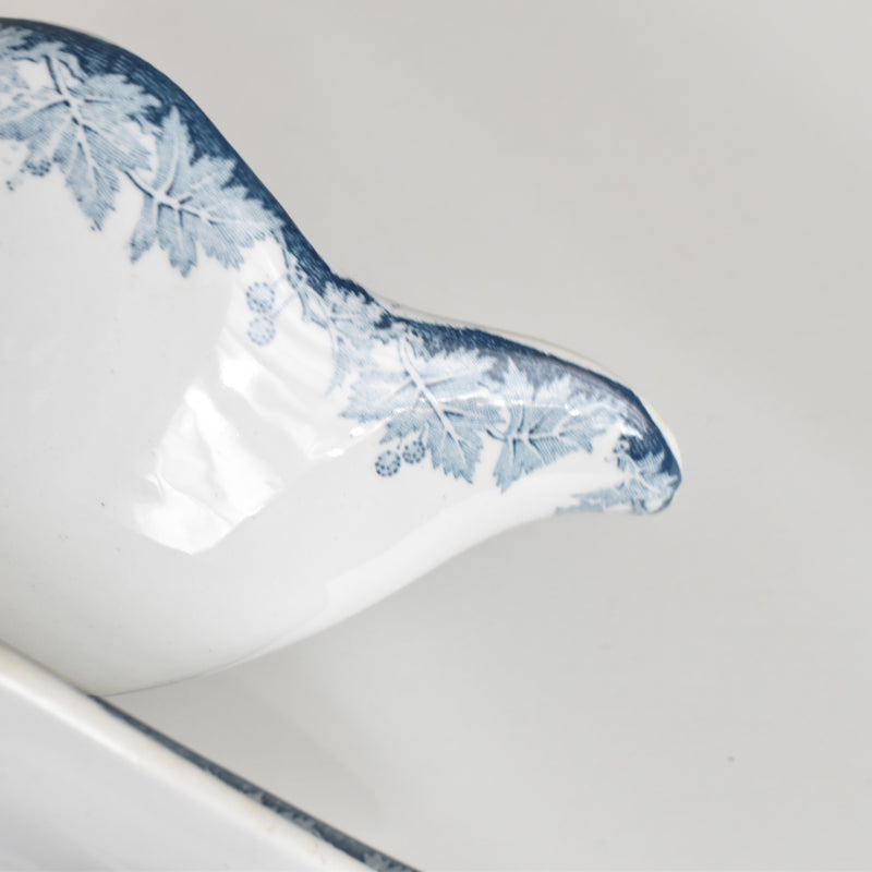Antique sauce boat Saint-Amand Platane