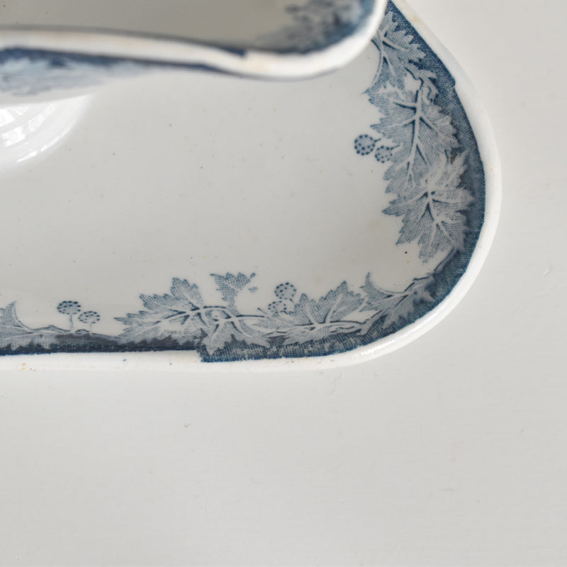 Antique sauce boat Saint-Amand Platane