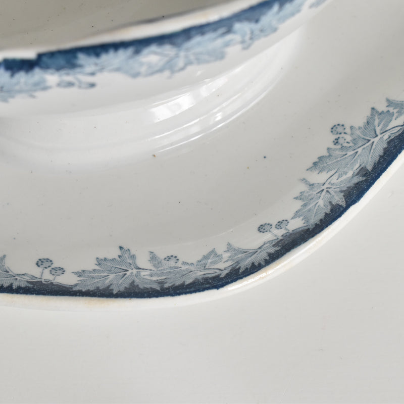 Antique sauce boat Saint-Amand Platane