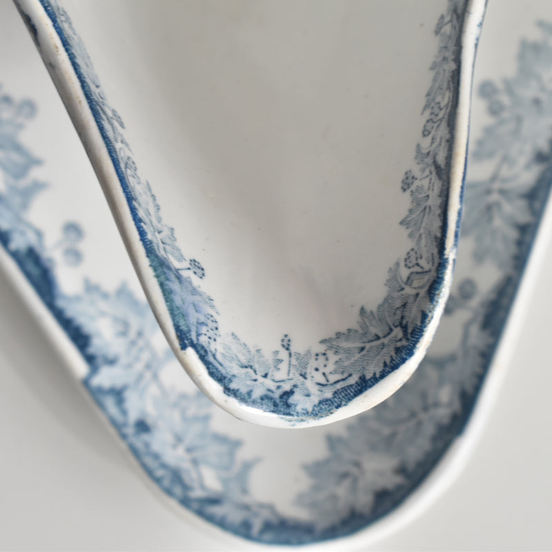 Antique sauce boat Saint-Amand Platane