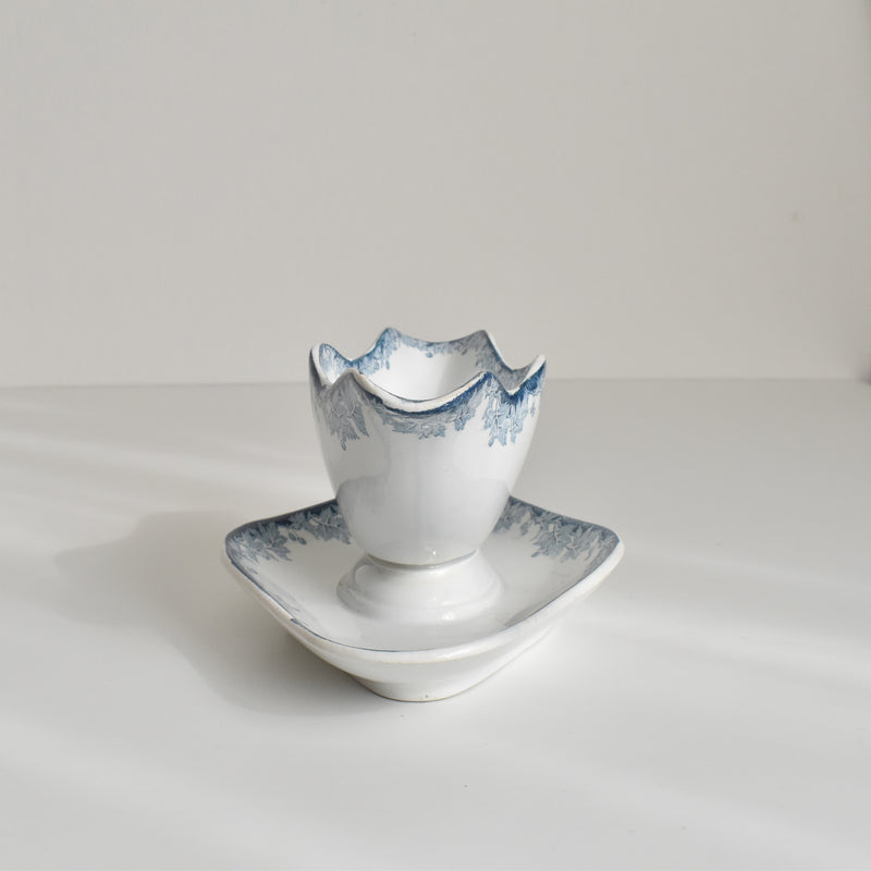 Antique sauce boat Saint-Amand Platane