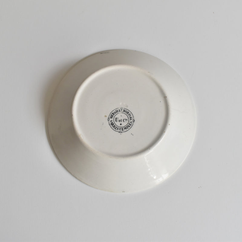 Antique Saucer U&C Sarreguemines 1844 B