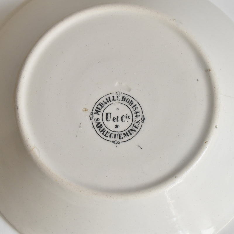 Antique Saucer U&C Sarreguemines 1844 B