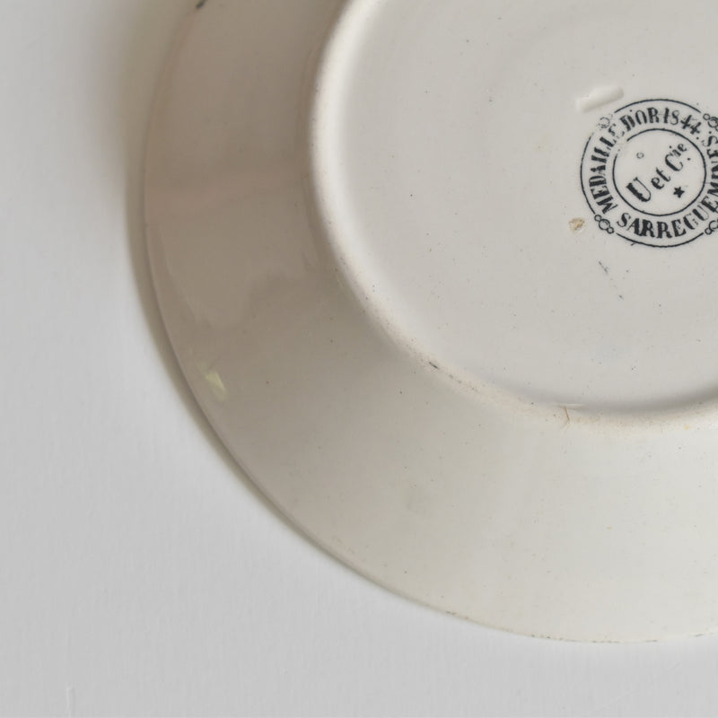 Antique Saucer U&C Sarreguemines 1844 B