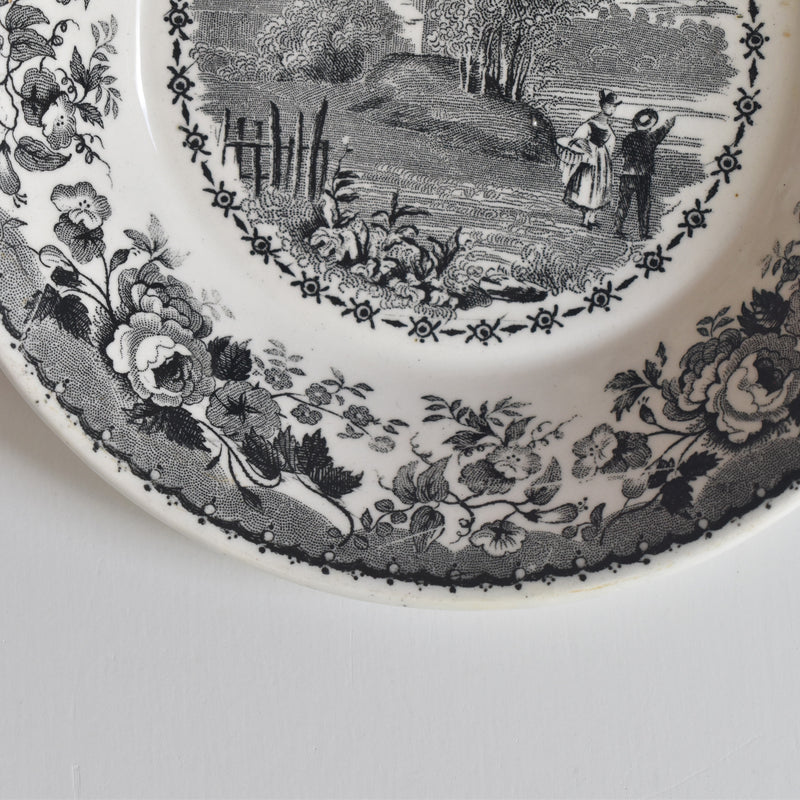 Antique Saucer U&C Sarreguemines 1844 B