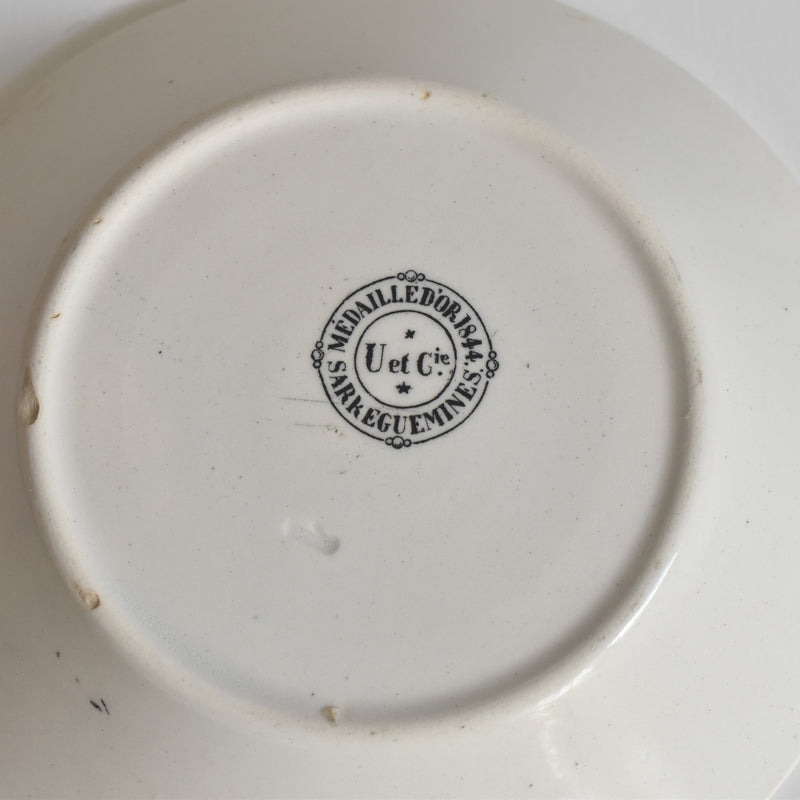 アンティークソーサー U&Cサルグミンヌ 1844 C