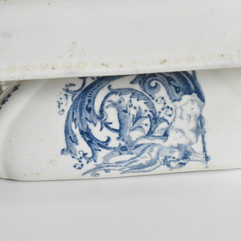 Antique Sauce Boat with Lid, SG Clairefontaine Renaissance