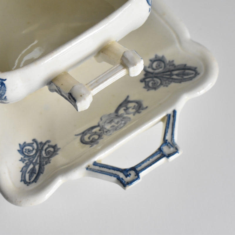 Antique Sauce Boat with Lid, SG Clairefontaine Renaissance