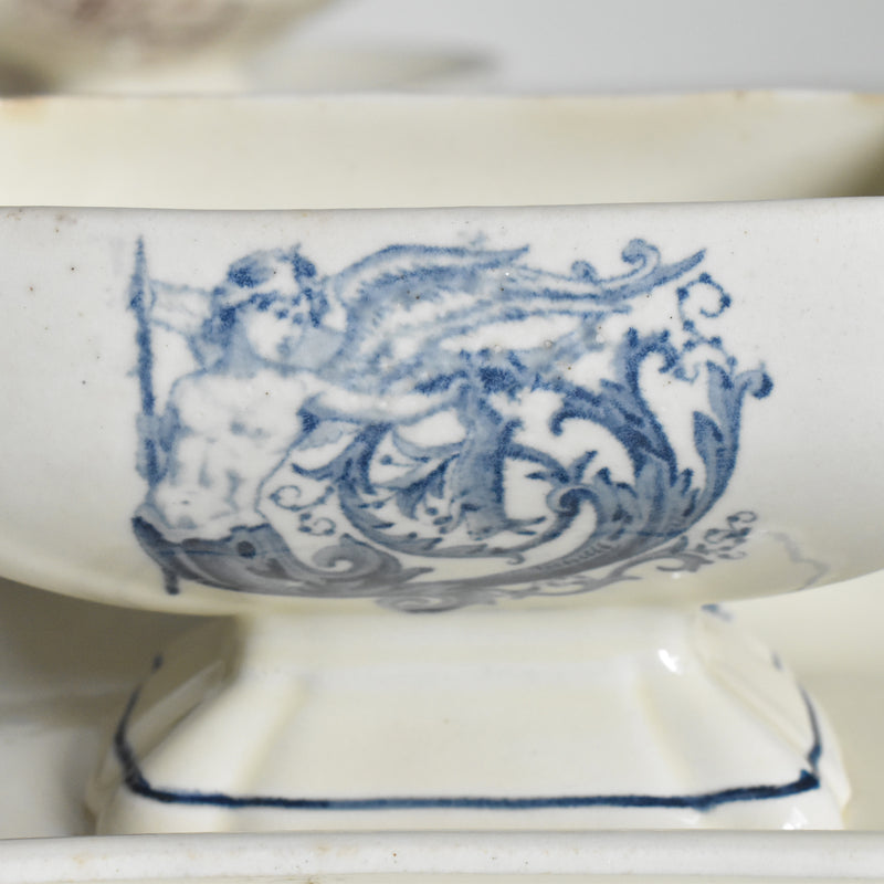 Antique Sauce Boat with Lid, SG Clairefontaine Renaissance