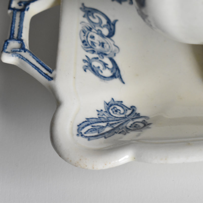 Antique Sauce Boat with Lid, SG Clairefontaine Renaissance