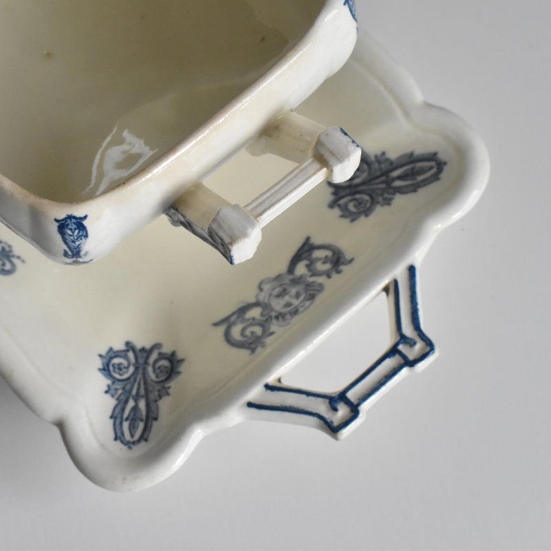 Antique Sauce Boat with Lid, SG Clairefontaine Renaissance