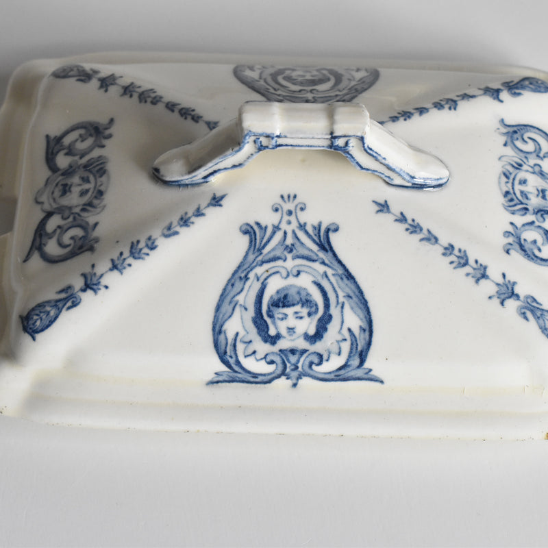 Antique Sauce Boat with Lid, SG Clairefontaine Renaissance