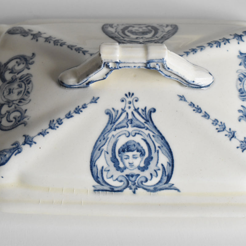 Antique Sauce Boat with Lid, SG Clairefontaine Renaissance