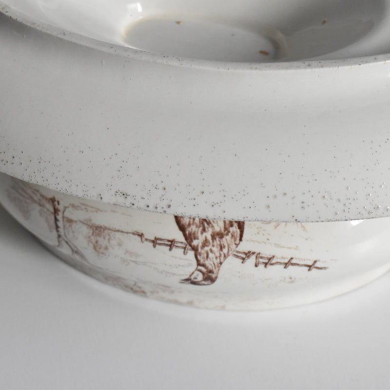 Antique Sauce Boat with Lid - Longchamp Bourgogne