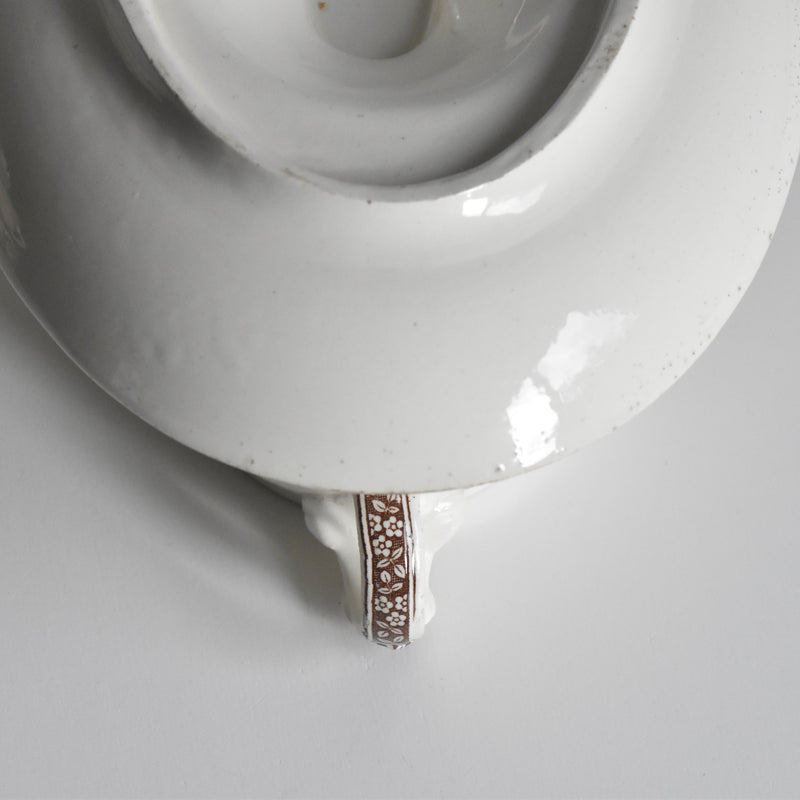 Antique Sauce Boat with Lid - Longchamp Bourgogne