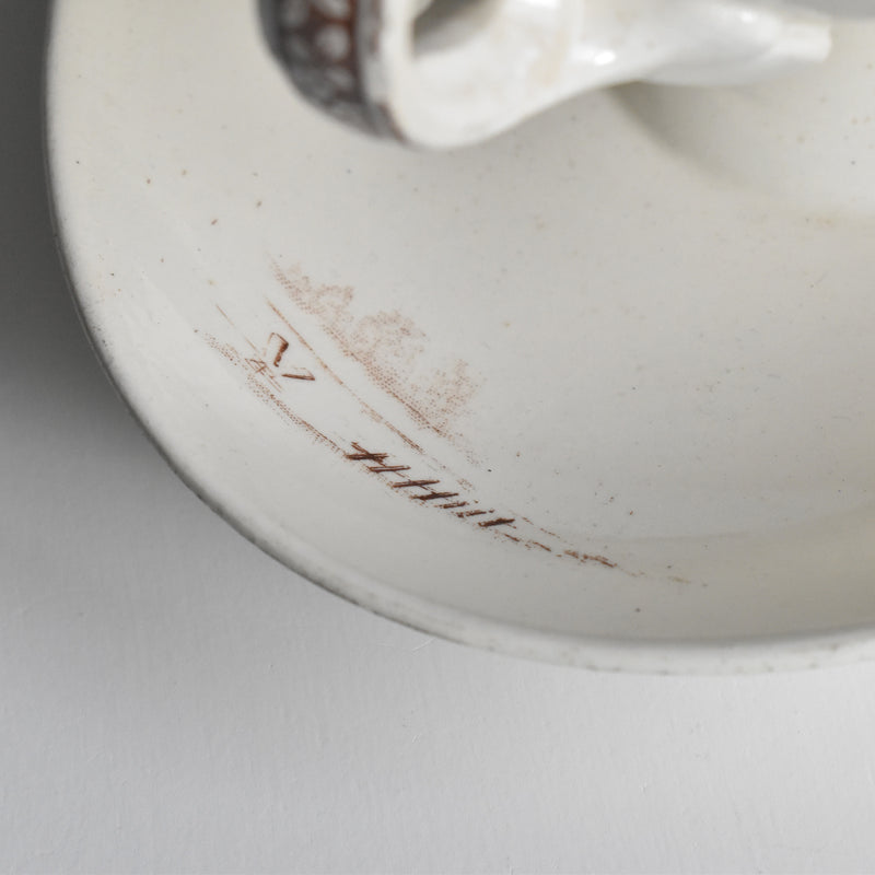 Antique Sauce Boat with Lid - Longchamp Bourgogne