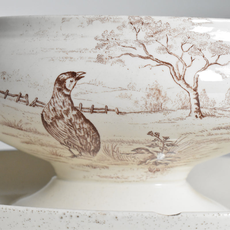 Antique Sauce Boat with Lid - Longchamp Bourgogne