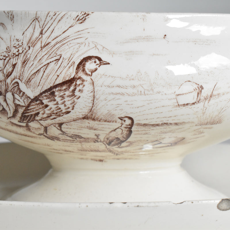 Antique Sauce Boat with Lid - Longchamp Bourgogne
