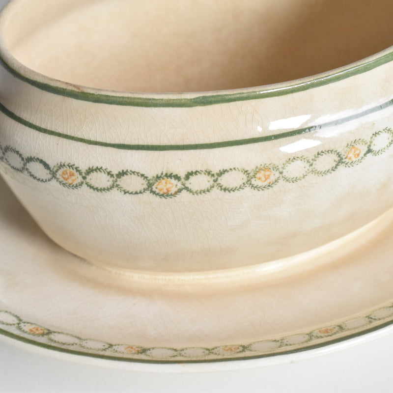 アンティークソーシエール 蓋付き ロンウイー