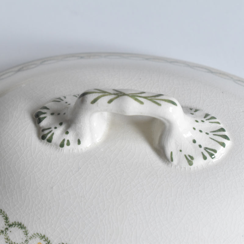 アンティークソーシエール 蓋付き ロンウイー