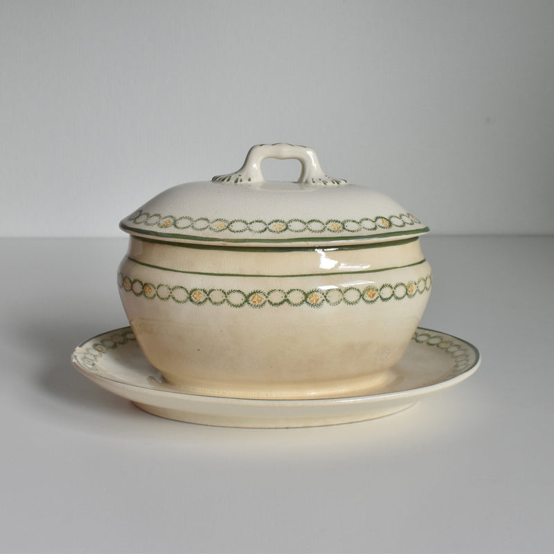 アンティークソーシエール 蓋付き ロンウイー