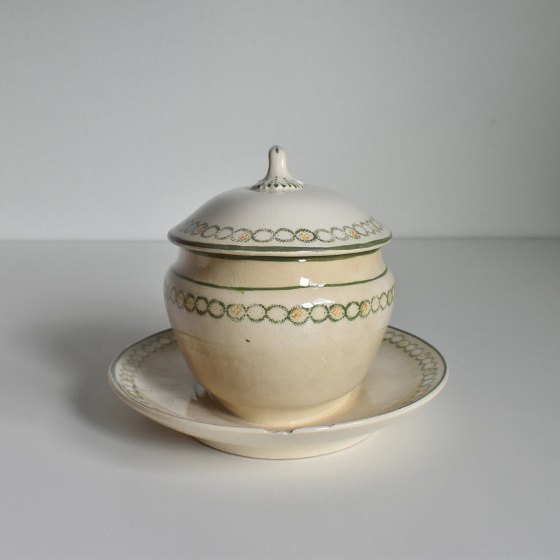 アンティークソーシエール 蓋付き ロンウイー