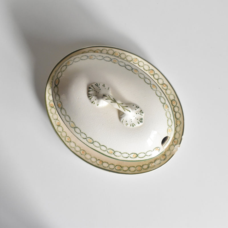 アンティークソーシエール 蓋付き ロンウイー