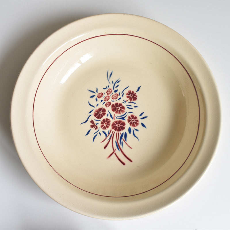 Antique deep platter Badonviller Francine