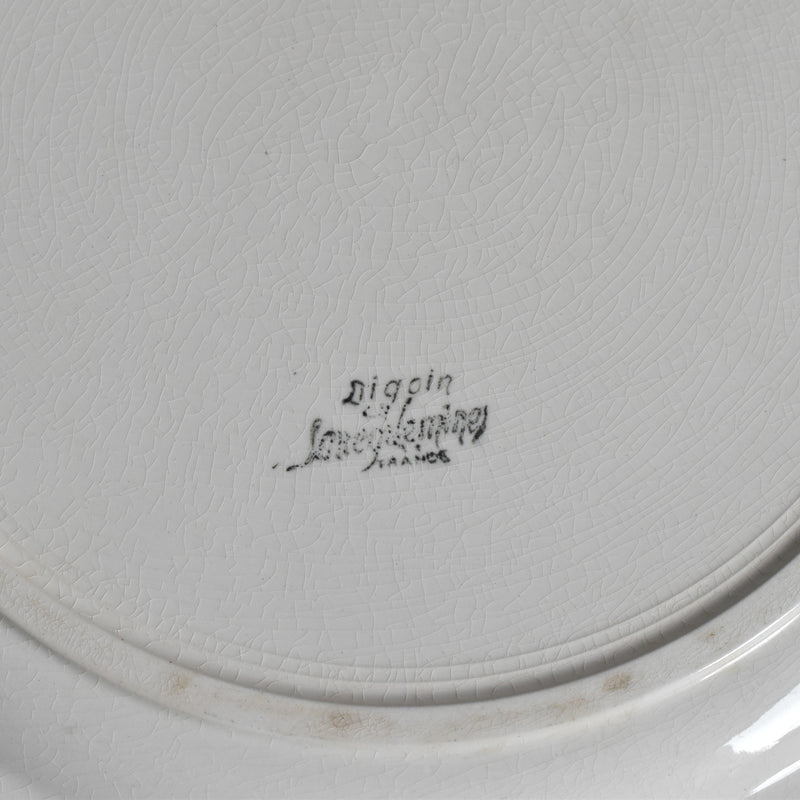 ヴィンテージ大皿 ディゴワン＆サルグミンヌ Rohan （花リム） 34cm