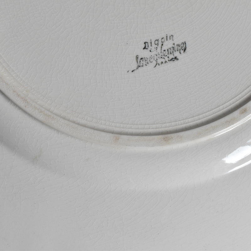 ヴィンテージ大皿 ディゴワン＆サルグミンヌ Rohan （花リム） 34cm