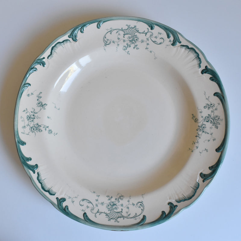 Antique plate Longchamp Petites roses