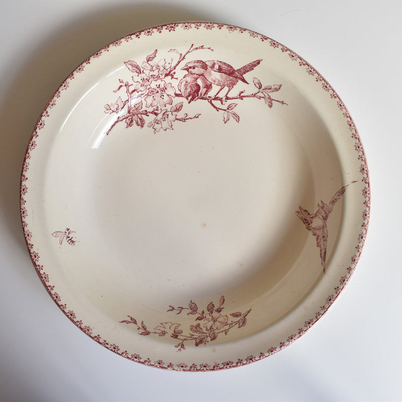 Antique deep platter, Digoin & Sarreguemines Favori