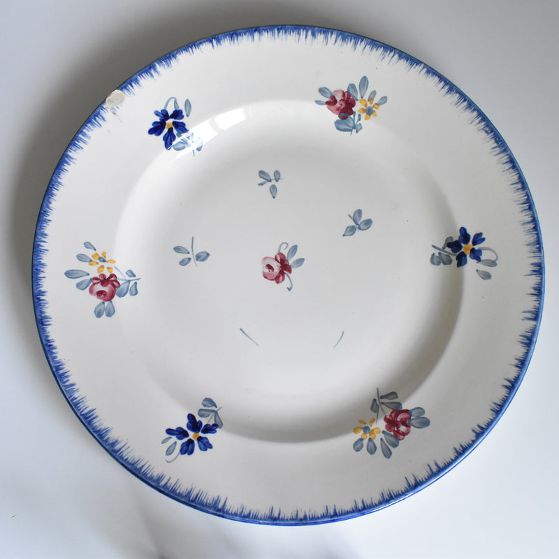 Vintage Large Plate Sarreguemines Fleurs d'Alsace