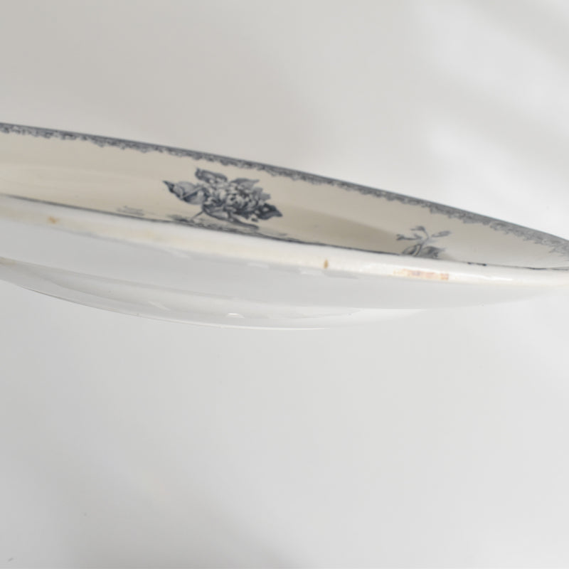 Antique Large Plate: Sarreguemines Fontanges