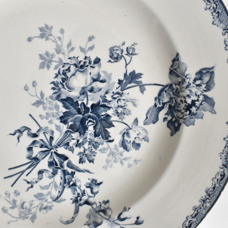 Antique Large Plate: Sarreguemines Fontanges