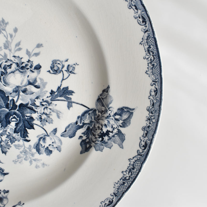 Antique Large Plate: Sarreguemines Fontanges