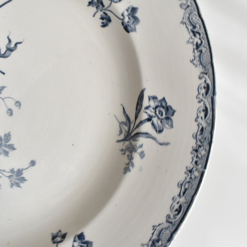 Antique Large Plate: Sarreguemines Fontanges
