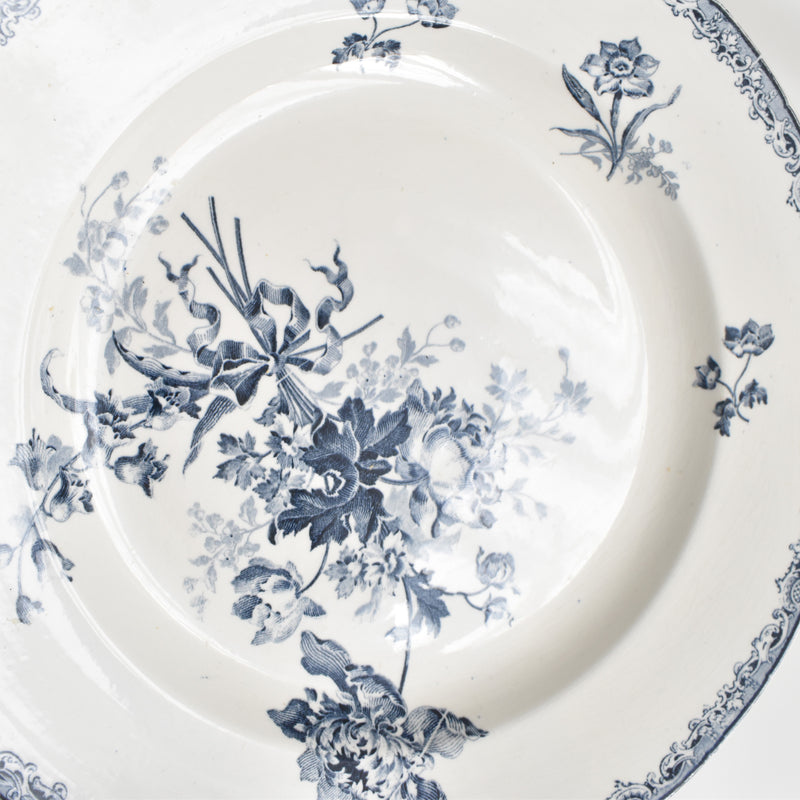Antique Large Plate: Sarreguemines Fontanges