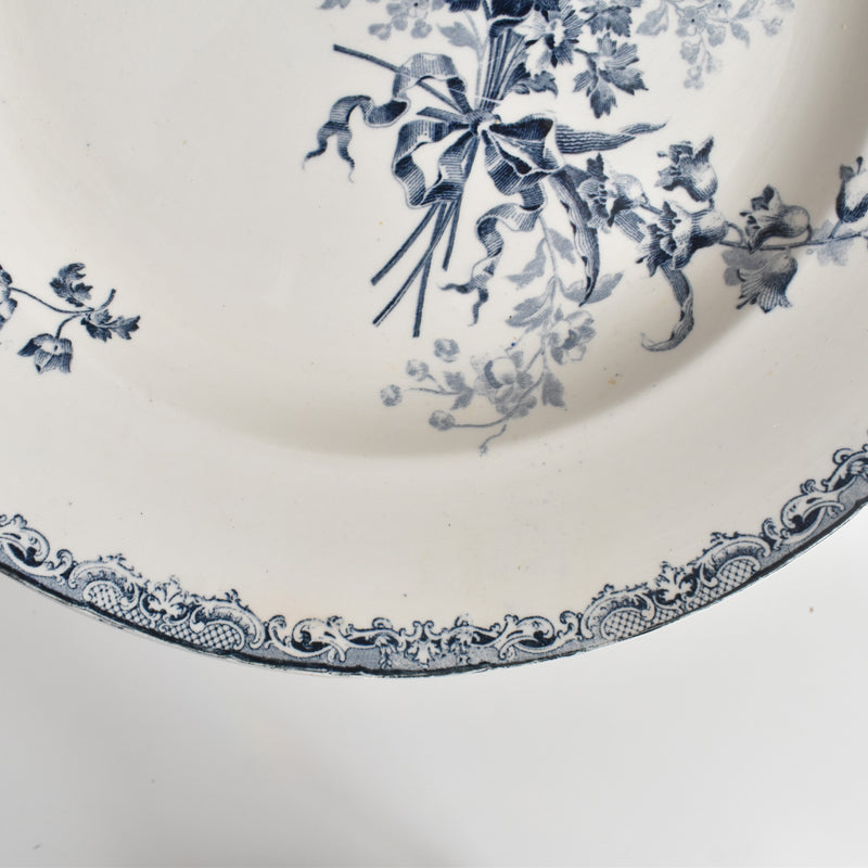 Antique Large Plate: Sarreguemines Fontanges