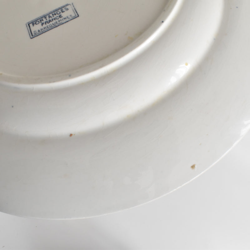 Antique Large Plate: Sarreguemines Fontanges