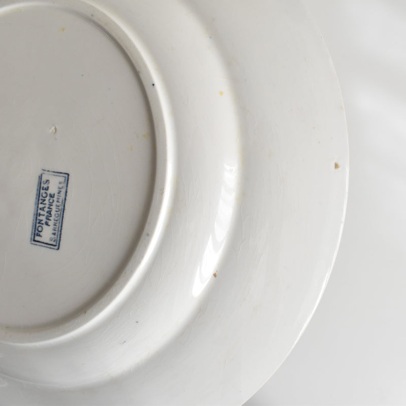 Antique Large Plate: Sarreguemines Fontanges