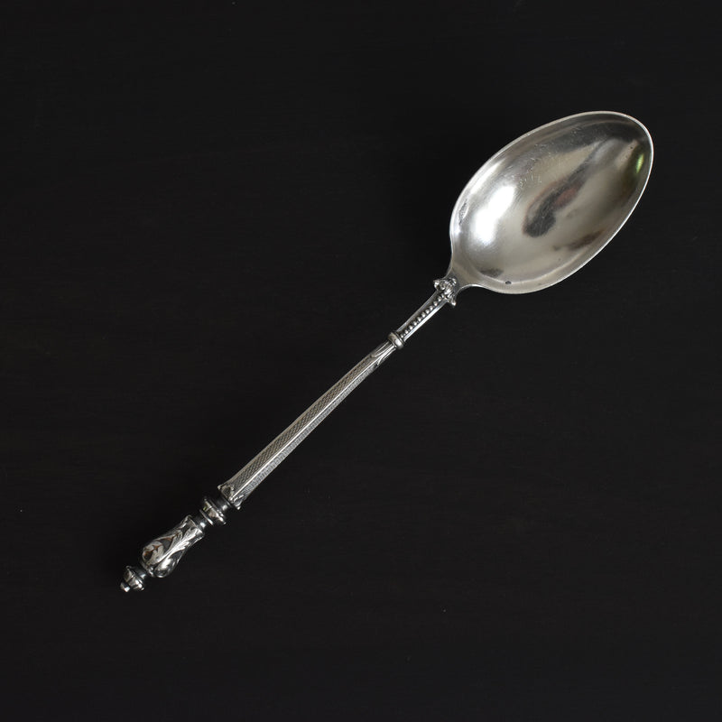 Antique silver dessert spoon by Edmond Bonnesoeur