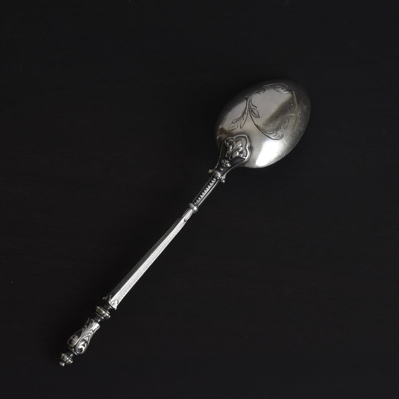 Antique silver dessert spoon by Edmond Bonnesoeur