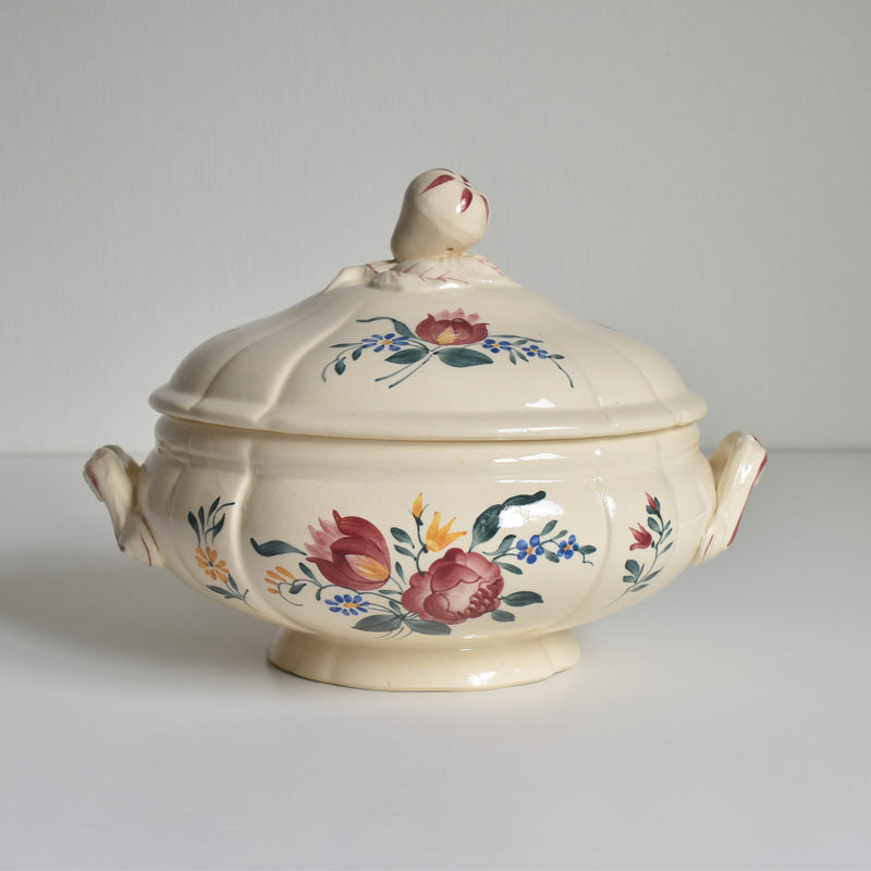 Vintage Small Soup Tureen, Digoin & Sarreguemines "Yann"