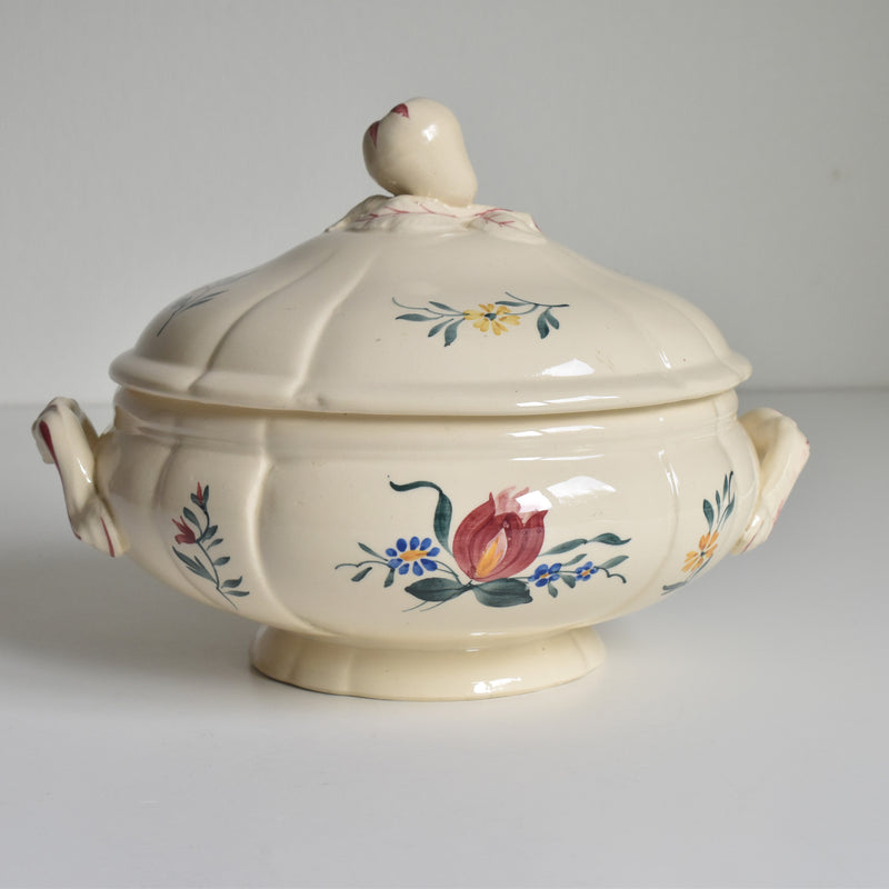 Vintage Small Soup Tureen, Digoin & Sarreguemines "Yann"