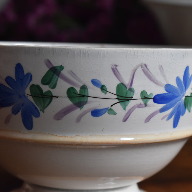 Antique lidded bowl LM&C Claymontreux Souvenir