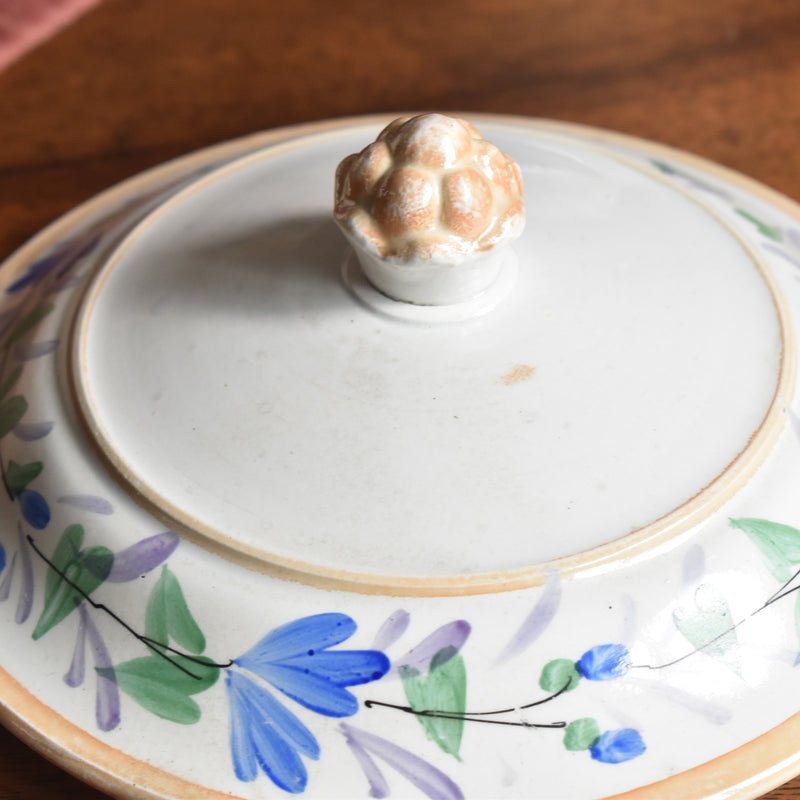 Antique lidded bowl LM&C Claymontreux Souvenir