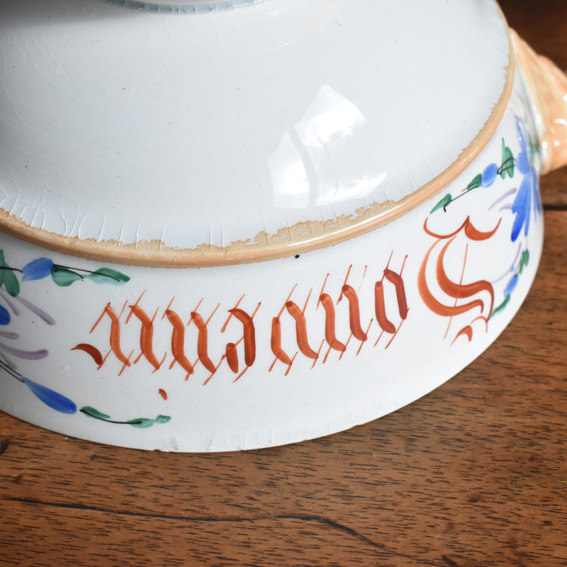 Antique lidded bowl LM&C Claymontreux Souvenir