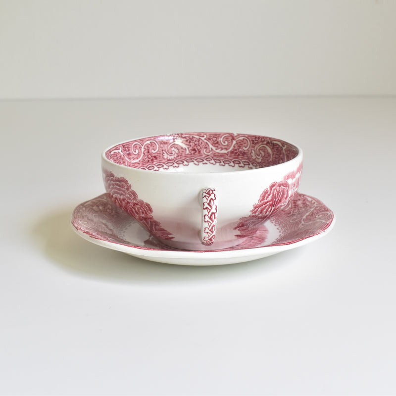 Vintage Soup Cup & Saucer ROYAL WARWICK ENGLAND