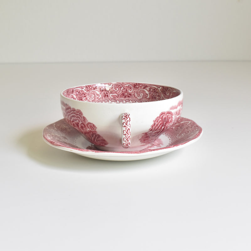 Vintage Soup Cup & Saucer ROYAL WARWICK ENGLAND